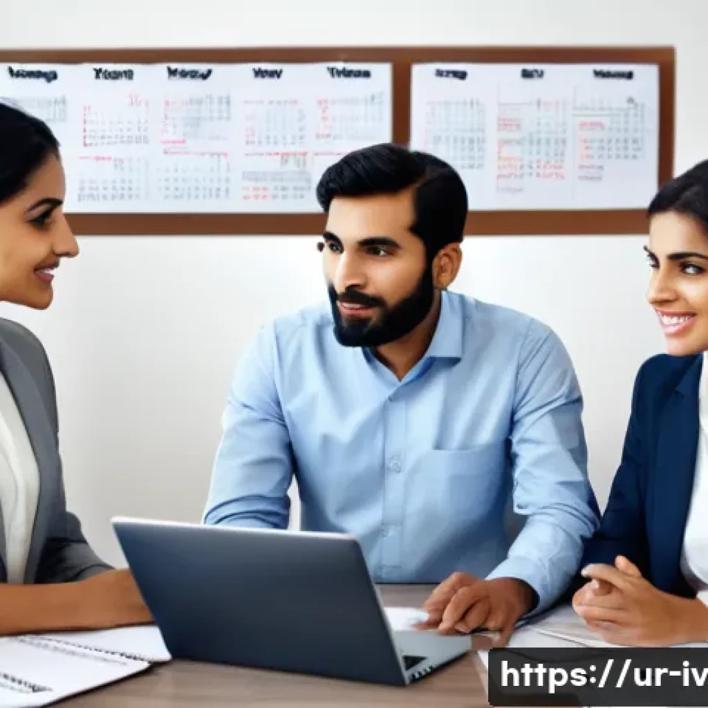지식의 한계 인식이 직장생활에 미치는 영향 - A professional Urdu-speaking office environment featuring a diverse team engaged in a collaborative ...