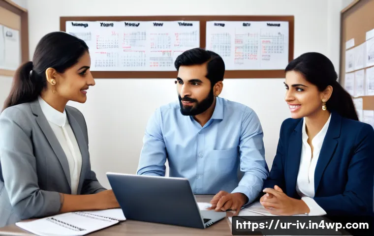 지식의 한계 인식이 직장생활에 미치는 영향 - A professional Urdu-speaking office environment featuring a diverse team engaged in a collaborative ...