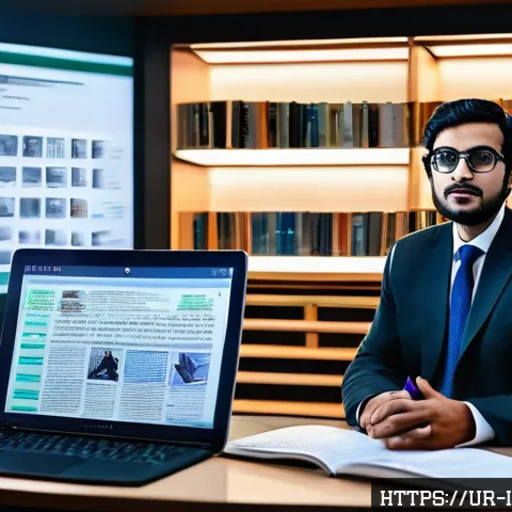 지식의 한계 인식과 의사결정 - An intricate digital illustration of a modern Urdu-speaking researcher in a traditional Pakistani st...